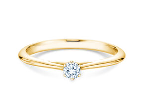 Verlobungsring Heaven 6 in 14K Gelbgold mit Diamant 0,10ct H/SI