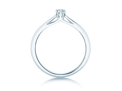 Verlobungsring Heaven 6 in 14K Weißgold mit Diamant 0,10ct G/SI