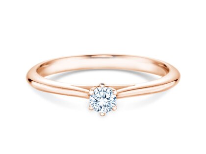Verlobungsring Heaven 6 in 9K Roségold mit Diamant 0,20ct G/SI