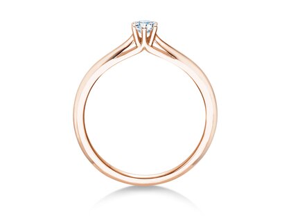 Verlobungsring Heaven 6 in 9K Roségold mit Diamant 0,20ct G/SI
