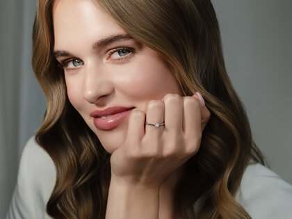 Verlobungsring Heaven 6 in 9K Roségold mit Diamant 0,20ct G/SI