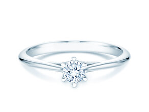 Verlobungsring Heaven 6 in 9K Weißgold mit Diamant 0,25ct H/SI