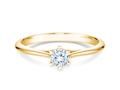 Verlobungsring Heaven 6 in 14K Gelbgold mit Diamant 0,25ct G/SI