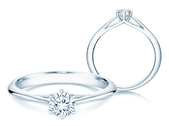 Verlobungsring Heaven 6 in 18K Weißgold mit Diamant 0,30ct G/SI