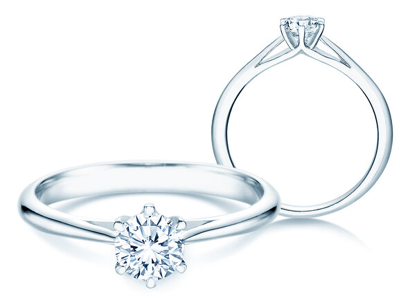 Verlobungsring Heaven 6 in Platin 950/- mit Diamant 0,40ct G/SI