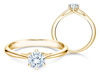 Verlobungsring Heaven 6 in 18K Gelbgold mit Diamant 0,40ct G/SI