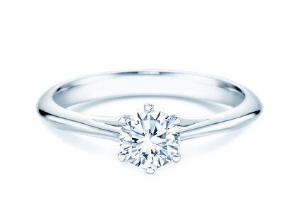 Verlobungsring Heaven 6 in 18K Weißgold mit Diamant 0,50ct D/IF