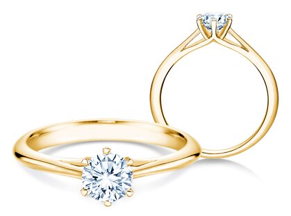Verlobungsring Heaven 6 in 14K Gelbgold mit Diamant 0,50ct G/SI