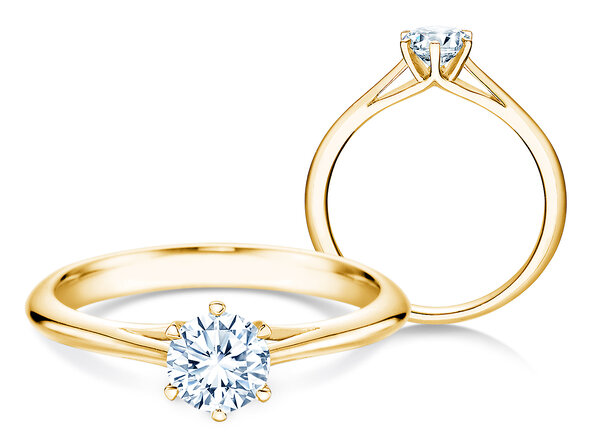 Verlobungsring Heaven 6 in 9K Gelbgold mit Diamant 0,50ct H/SI