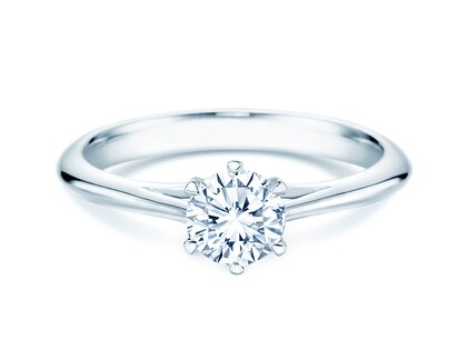Verlobungsring Heaven 6 in 9K Weißgold mit Diamant 0,60ct H/SI