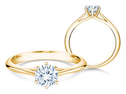 Verlobungsring Heaven 6 in 14K Gelbgold mit Diamant 0,60ct G/SI