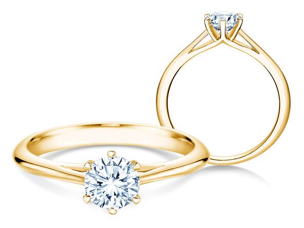 Verlobungsring Heaven 6 in 14K Gelbgold mit Diamant 0,60ct G/SI