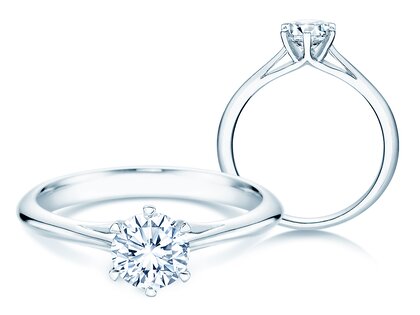Verlobungsring Heaven 6 in 9K Weißgold mit Diamant 0,75ct G/SI
