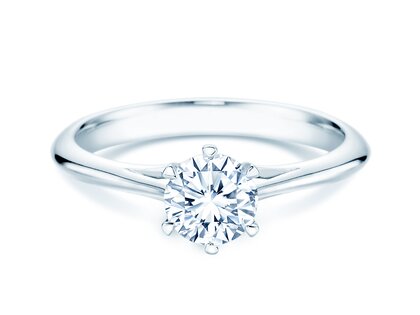 Verlobungsring Heaven 6 in 9K Weißgold mit Diamant 0,75ct G/SI