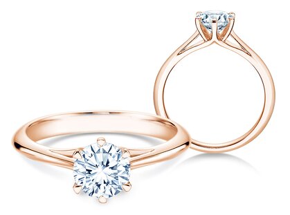 Verlobungsring Heaven 6 in 14K Roségold mit Diamant 1,00ct G/SI