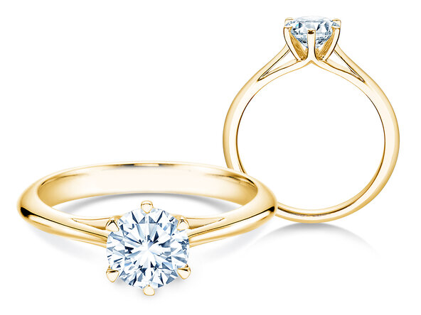 Verlobungsring Heaven 6 in 9K Gelbgold mit Diamant 2,50ct G/SI