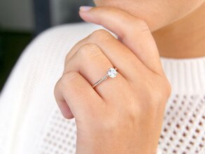 Verlobungsring Heaven 6 in 18K Weißgold mit Diamant 0,50ct D/IF