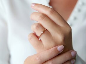 Verlobungsring Heaven 6 in 18K Roségold mit Diamant 0,05ct H/SI