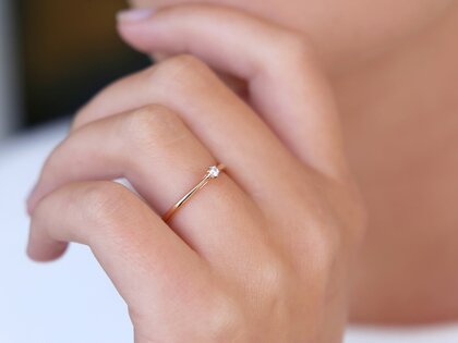 Verlobungsring Heaven 6 in 18K Roségold mit Diamant 0,05ct H/SI