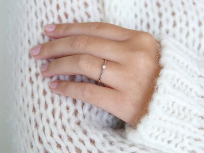 Verlobungsring Heaven 6 in 14K Weißgold mit Diamant 0,07ct