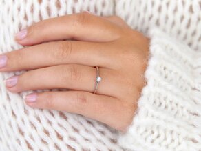 Verlobungsring Heaven 6 in 14K Weißgold mit Diamant 0,10ct G/SI