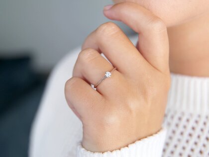 Verlobungsring Heaven 6 in Silber 925/- mit Labordiamant 0,15ct E/VS