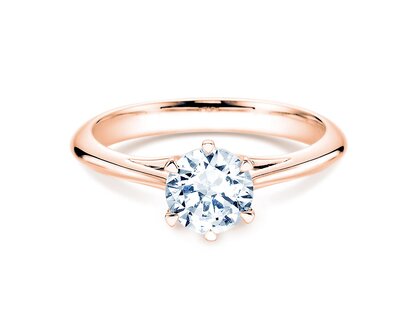 Verlobungsring Heaven 6 in 14K Roségold mit Labordiamant 1,00ct E/VS