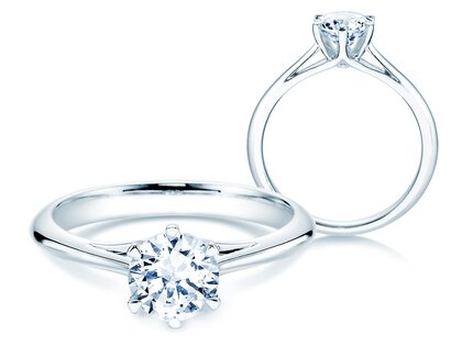 Verlobungsring Heaven 6 in 9K Weißgold mit Labordiamant 1,00ct E/VS