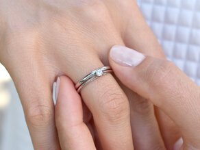 Verlobungsring Heaven 6 in 9K Weißgold mit Labordiamant 0,25ct E/VS