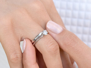 Verlobungsring Heaven 6 in 9K Weißgold mit Diamant 0,60ct H/SI