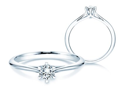 Verlobungsring Heaven 6 in 9K Weißgold mit Labordiamant 0,25ct E/VS
