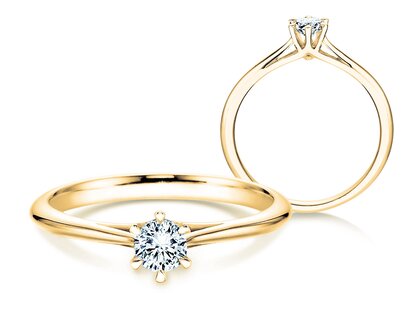 Verlobungsring Heaven 6 in 9K Gelbgold mit Labordiamant 0,25ct E/VS