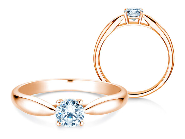 Verlobungsring Joy in 14K Roségold mit Diamant 0,50ct H/SI