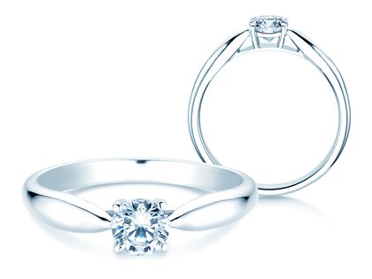 Verlobungsring Joy in 14K Weißgold mit Labordiamant 0,50ct E/VS