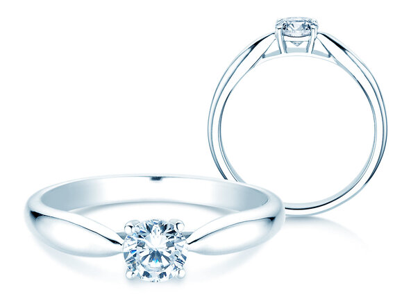 Verlobungsring Joy in 14K Weißgold mit Labordiamant 0,50ct E/VS