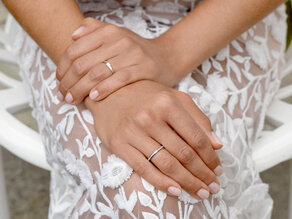 Verlobungsring Love in 14K Weißgold mit Diamant 0,07ct G/SI