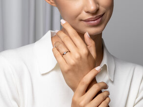 Verlobungsring Madison in 14K Roségold mit Diamant 0,20ct G/IF