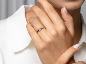 Verlobungsring Madison in 14K Roségold mit Diamant 0,20ct G/IF