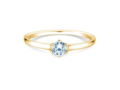Verlobungsring Madison in 14K Gelbgold mit Diamant 0,15ct H/SI