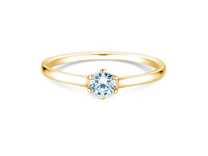 Verlobungsring Madison in 14K Gelbgold mit Diamant 0,15ct H/SI