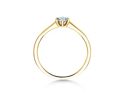 Verlobungsring Madison in 14K Gelbgold mit Diamant 0,15ct H/SI