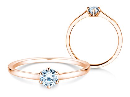 Verlobungsring Madison in 14K Roségold mit Diamant 0,25ct H/SI