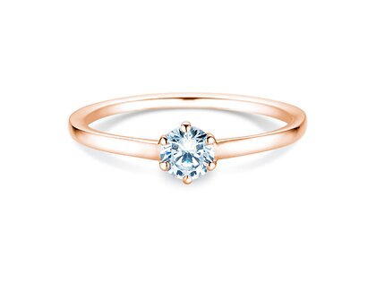 Verlobungsring Madison in 14K Roségold mit Diamant 0,25ct H/SI