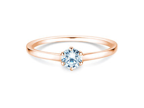 Verlobungsring Madison in 14K Roségold mit Diamant 0,25ct H/SI