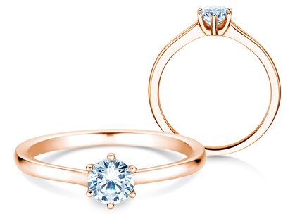 Verlobungsring Madison in 14K Roségold mit Diamant 0,50ct H/SI