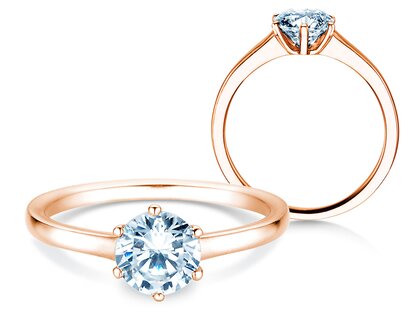 Verlobungsring Madison in 14K Roségold mit Diamant 1,00ct H/SI