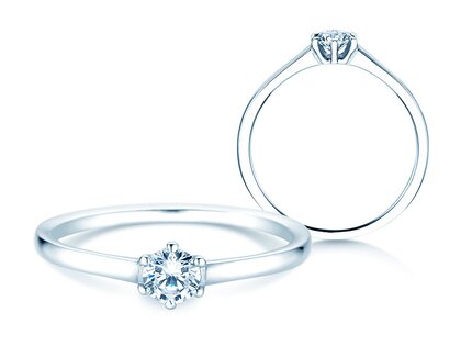 Verlobungsring Madison in Silber 925/- mit Diamant 0,15ct H/SI