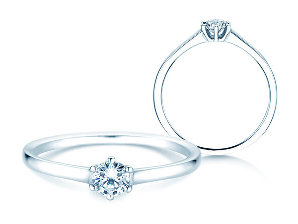 Verlobungsring Madison in Silber 925/- mit Diamant 0,15ct H/SI