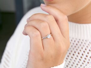 Verlobungsring Madison in 9K Weißgold mit Diamant 1,00ct H/SI