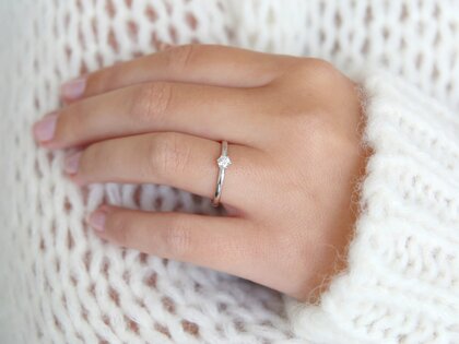 Verlobungsring Madison in Silber 925/- mit Diamant 0,15ct H/SI